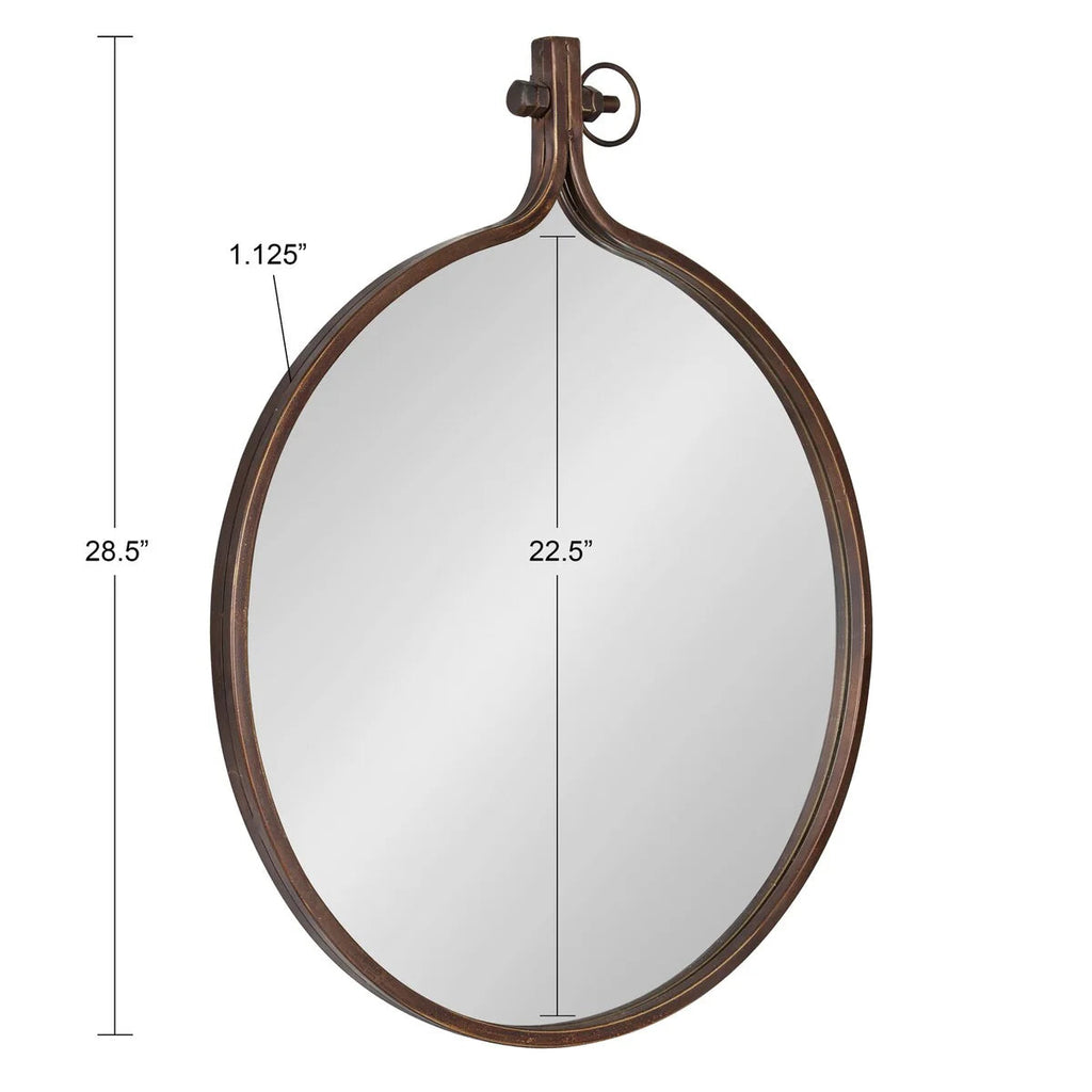 Modern Round Wall Mirror With Decorative Metal Frame