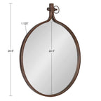 Modern Round Wall Mirror With Decorative Metal Frame