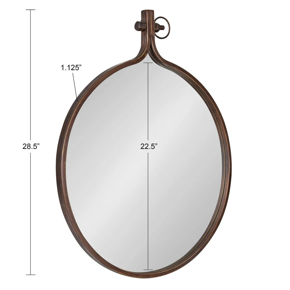 Modern Round Wall Mirror With Decorative Metal Frame