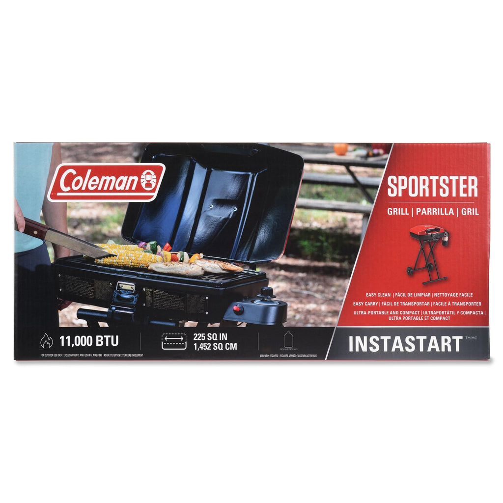 Coleman Portable 1-Burner Propane Grill, 11,000 BTUs, Red - Sportster