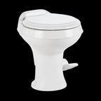 Standard-Height Heavy-Duty Plastic RV Toilet, White