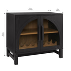 Better Homes & Gardens Juliet Arch Door Kitchen Cabinet, Rich Black, 36 W x 20 D x 32 H - BHS336249972035 / BHS536249972003