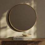 Classic Farmhouse Round Wooden Frame Wall Mirror - 24-inches, 28-inches, 32-inches