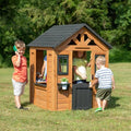 Backyard Discovery Cedar Playhouse With Kitchen, 55 in H x 42 in W x 46.69 in D - Sweetwater