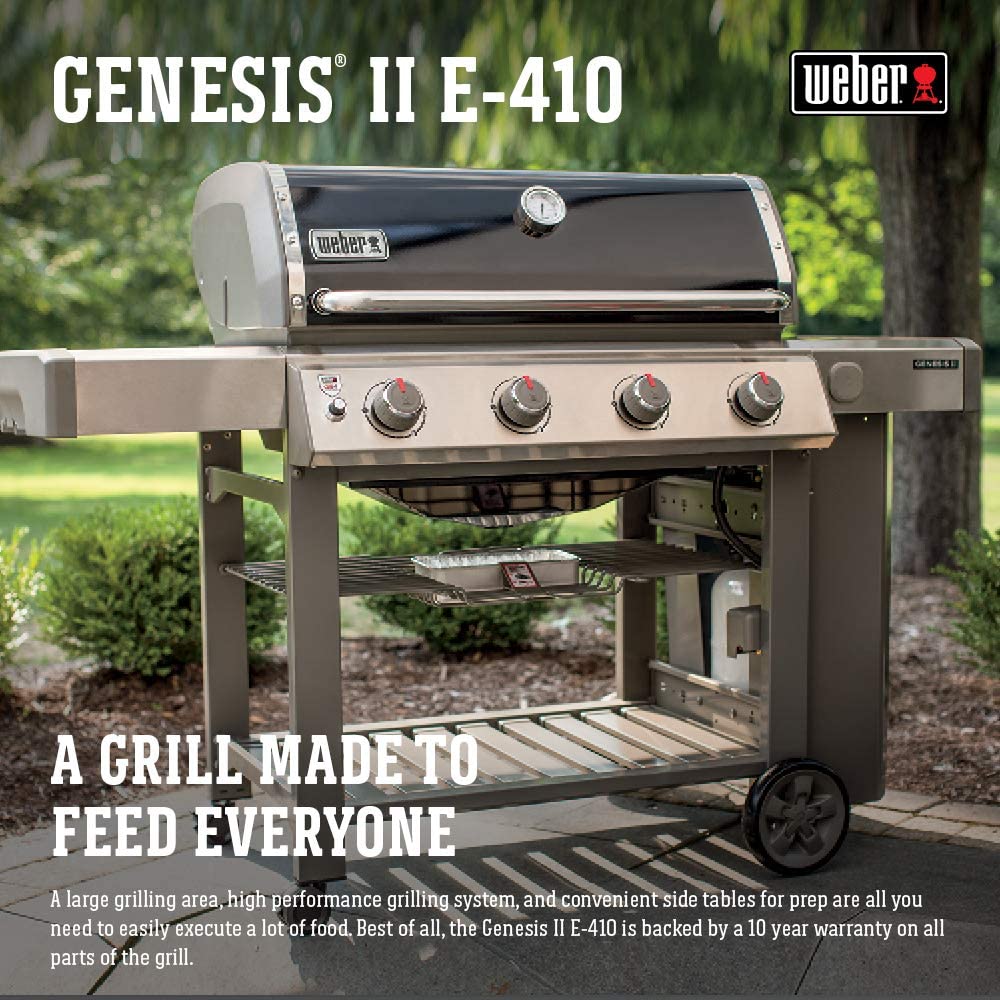 Weber Genesis II E-410 Natural Gas Grill, Black - 67011001