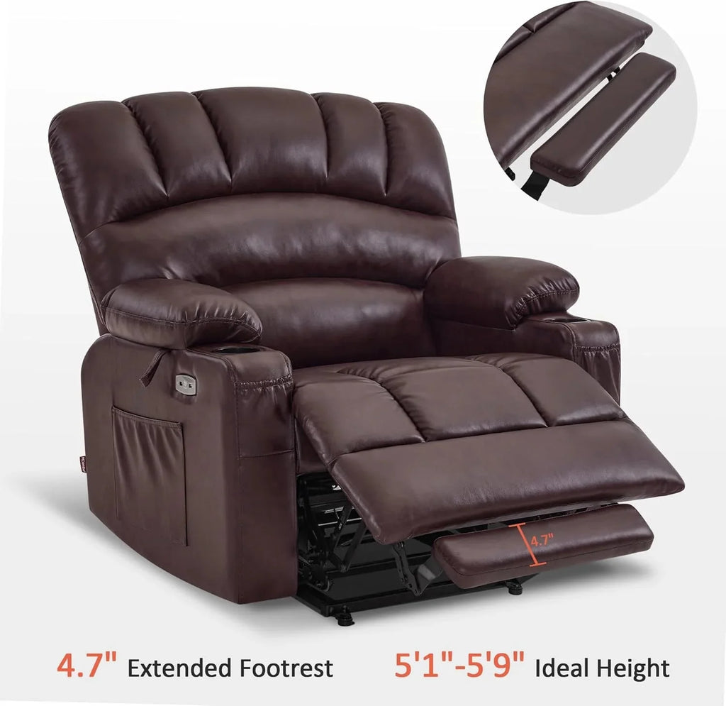 Heated Lift Recliner for Seniors with USB and Cup Holders