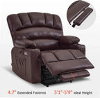 Heated Lift Recliner for Seniors with USB and Cup Holders