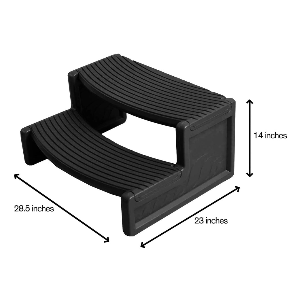 Confer Plastics Resin Multi-Purpose Spa And Hot Tub Handi-Step Steps, Black