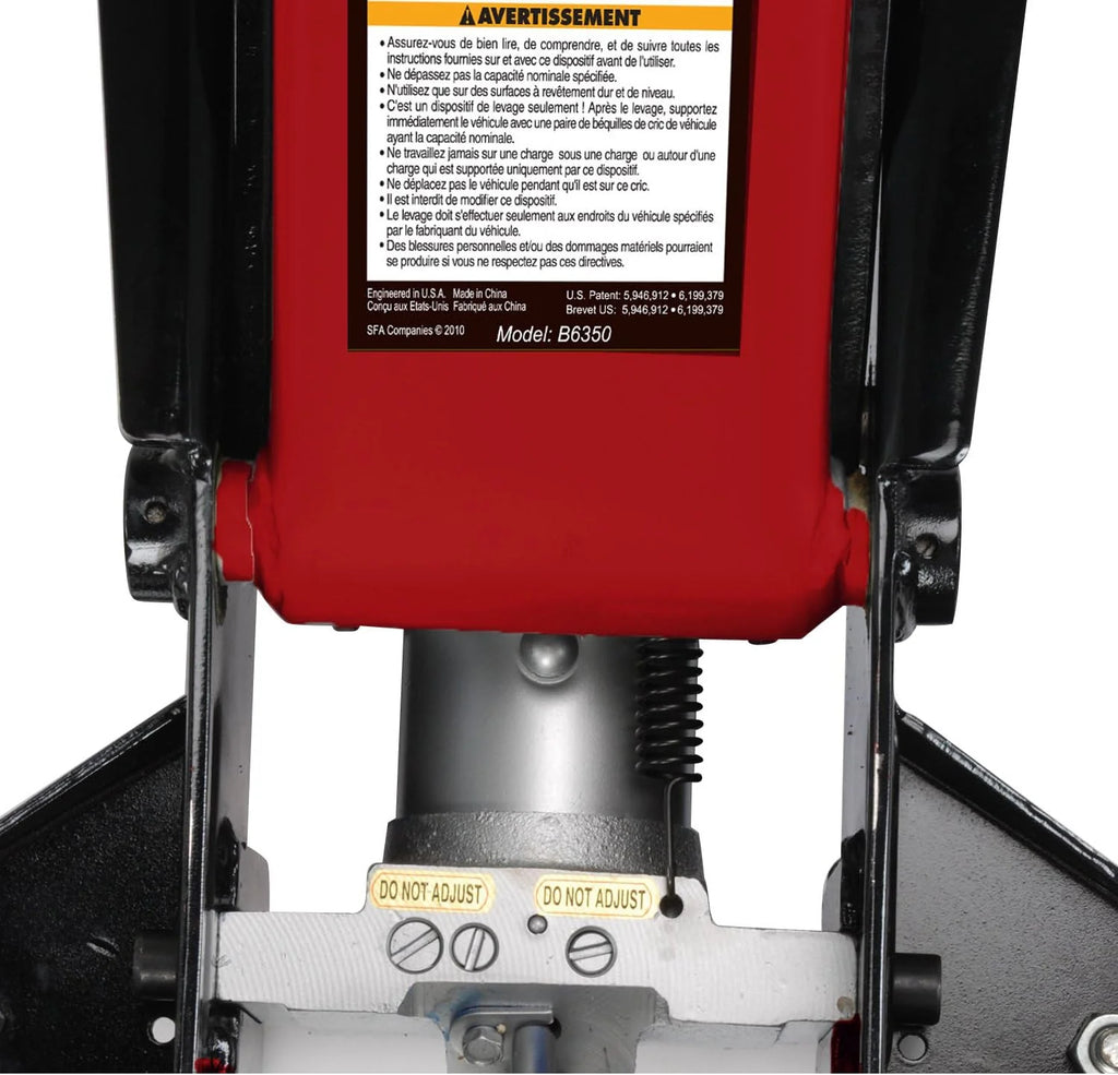 Black/Red Fast Lift Service Jack, 3.5 Ton Capacity, Red - B6350
