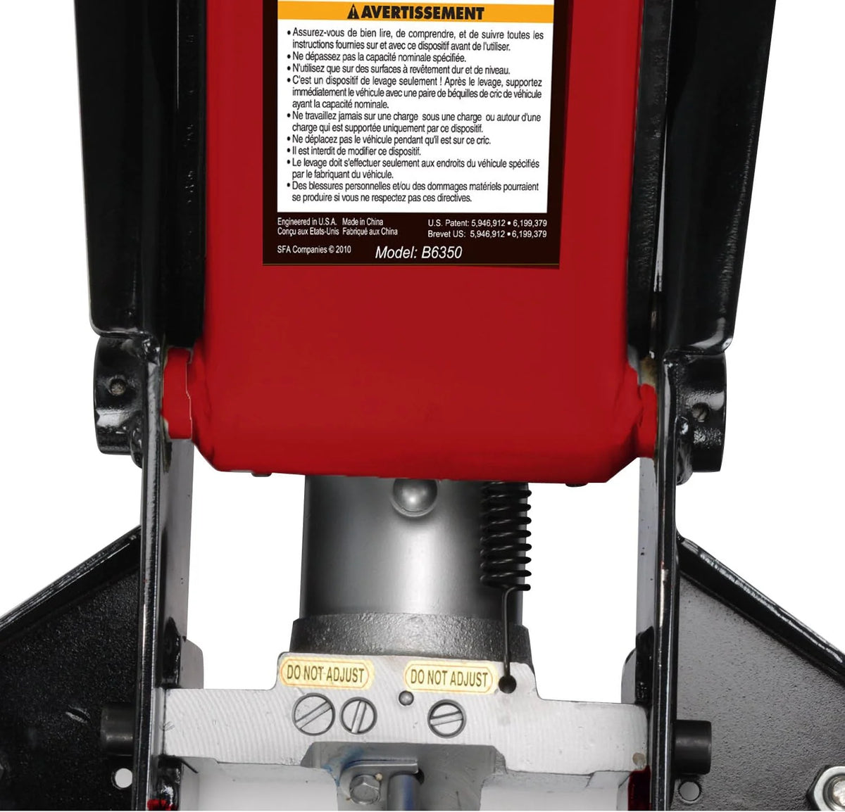 Black/Red Fast Lift Service Jack, 3.5 Ton Capacity, Red - B6350