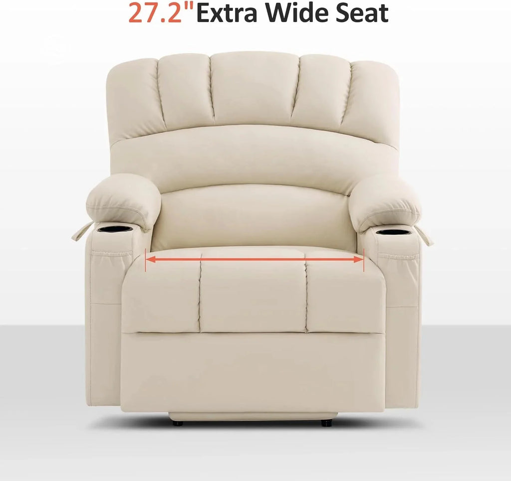 Heated Lift Recliner for Seniors with USB and Cup Holders
