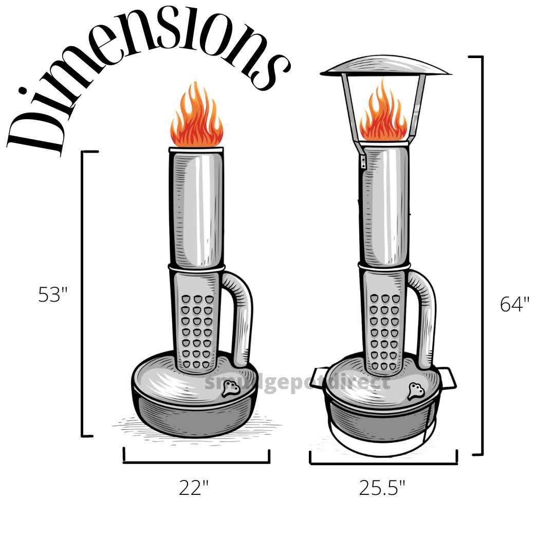 Smudge Pot Direct Outdoor Heater With Heat Dish