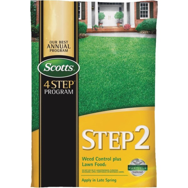 Scotts 4-Step Program Step 2 Lawn Fertilizer With Weed Killer, 14.29 Lb, 5000 Sq Ft, 28-0-3