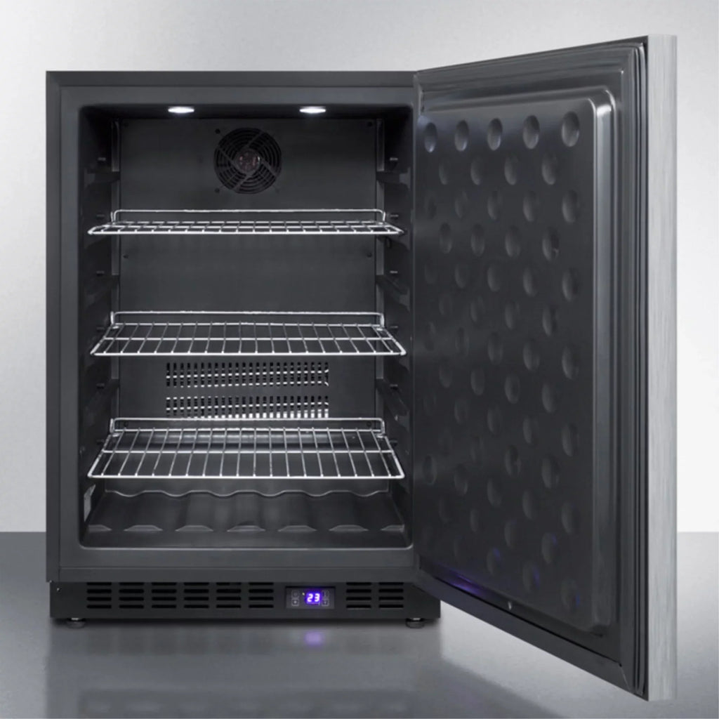 Frost-Free Built-In Undercounter All-Freezer With Stainless Steel Wrapped Exterior And Horizontal Handle