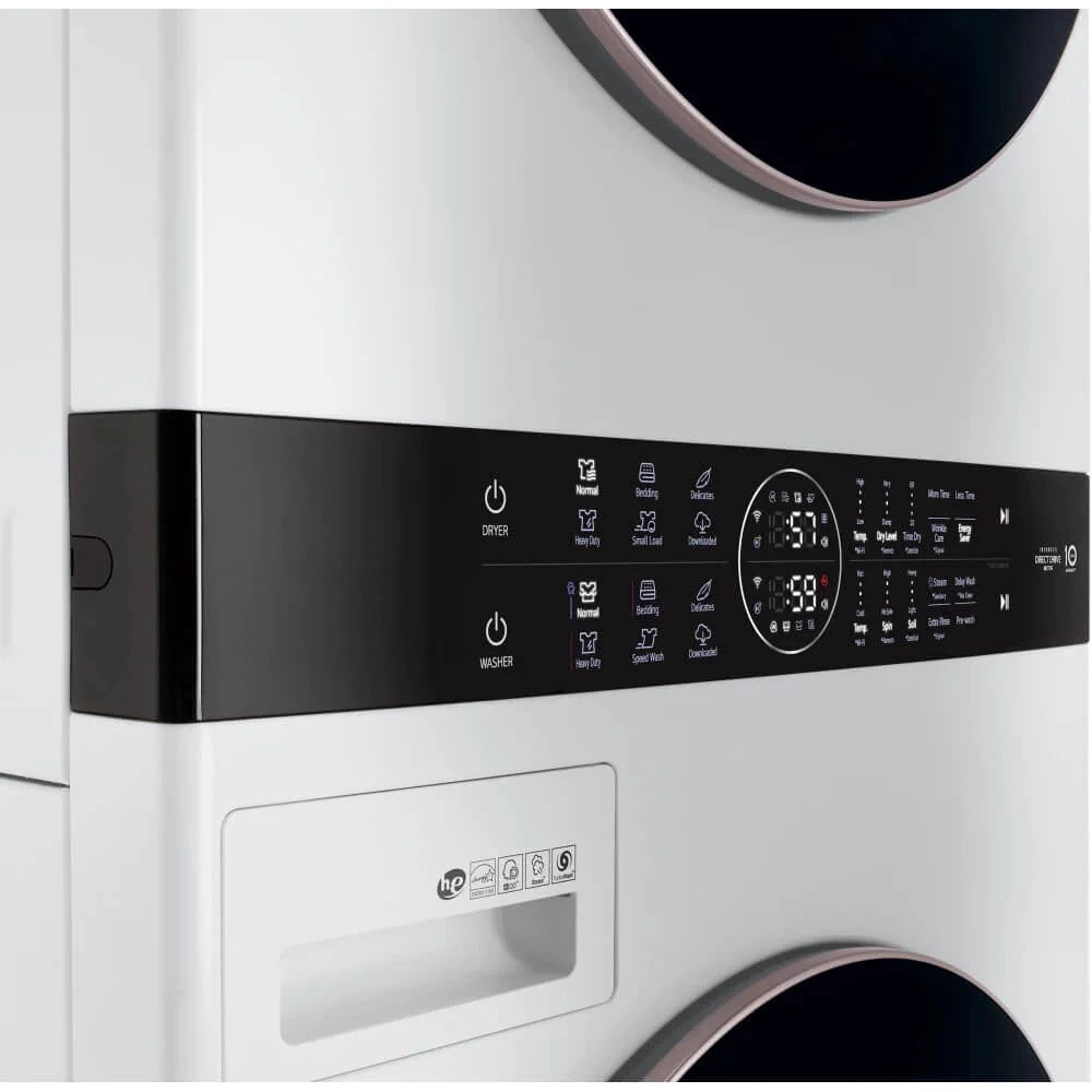 LG Electric Laundry Center, 4.5 Cu. Ft. Washer And 7.4 Cu. Ft. Dryer, Gray - WKE100HWA