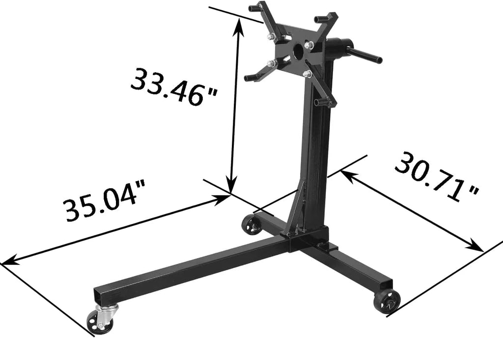 Rotating Engine Stand, 1,000 Lbs Capacity With Removable Oil Pan And Magnetic Tray - AT25002R