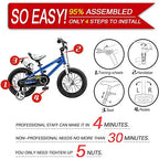Royalbaby Kids Freestyle BMX Bicycle With Training Wheels And Kickstand