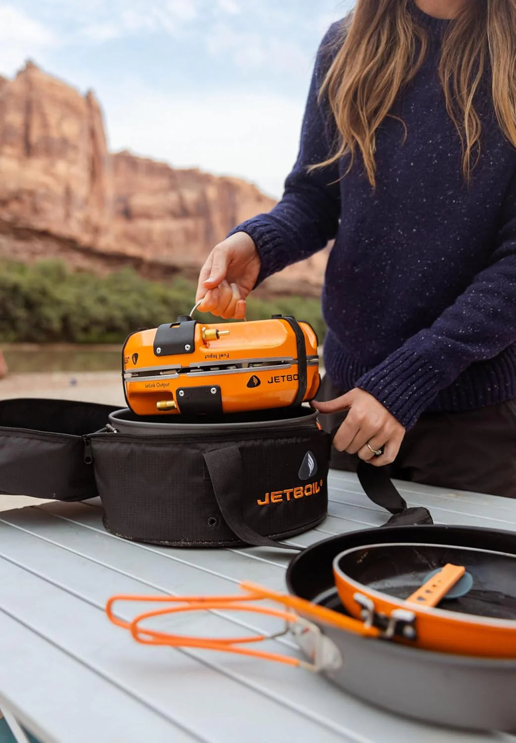 Jetboil Genesis Basecamp Stove System With 5 L Pot And 10 Inch Fry Pan - GNSY