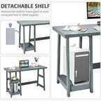 ASDRFYU Computer Desk With Shelves, 47.5in X 20in
