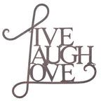 Live Laugh Love Metal Wall Art Sign, 20.5in W x 21.5in H