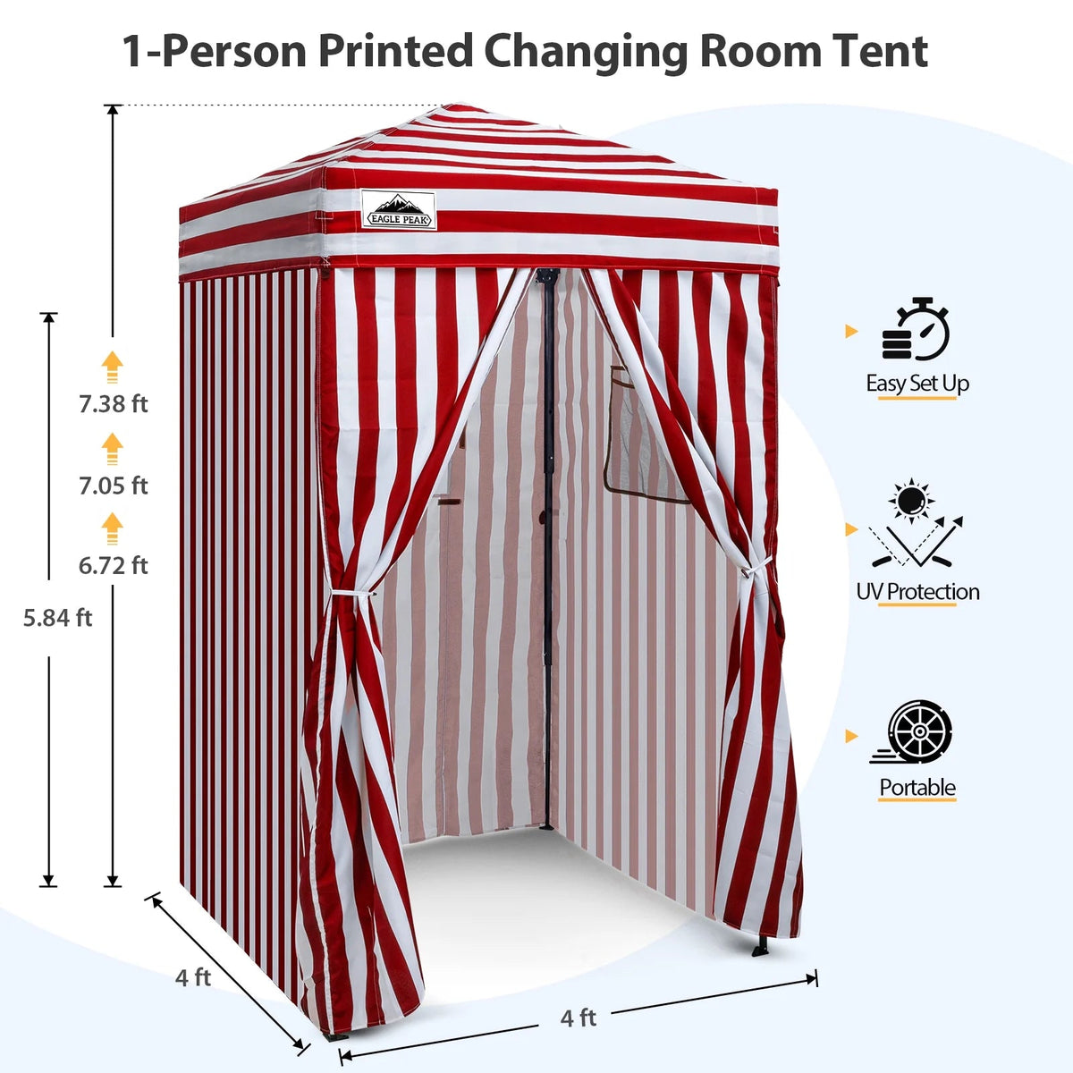 EAGLE PEAK Ultra Compact 4 ft x 4 ft Pop-Up Changing Room Canopy - Flex
