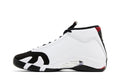 Jordan Air Jordan 14 Retro Black Toe 2024 White Varsity Red Black Metallic Silver - 487471 160