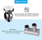 AW Wall-Mounted Shampoo Bowl Kit With Sprayer, Neck Rest And CUPC Vacuum Breaker