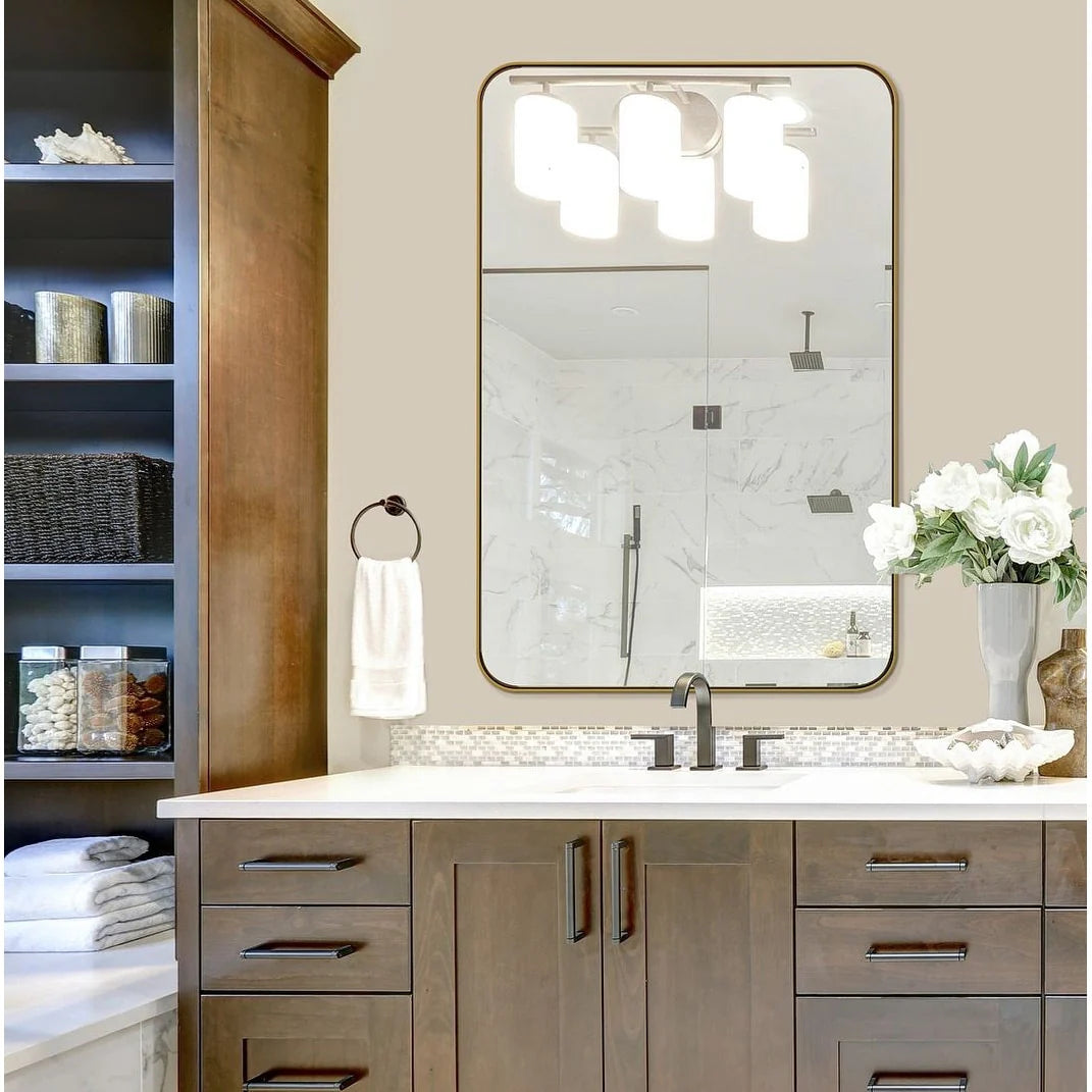 Metal Wall Mounted Decorative Mirror - Vertical Or Horizontal Hanging