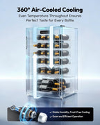 EUHOMY 25 Bottle Compressor Wine Cooler Refrigerator, Black, 18.7in D x 17.5in W x 31.3in H