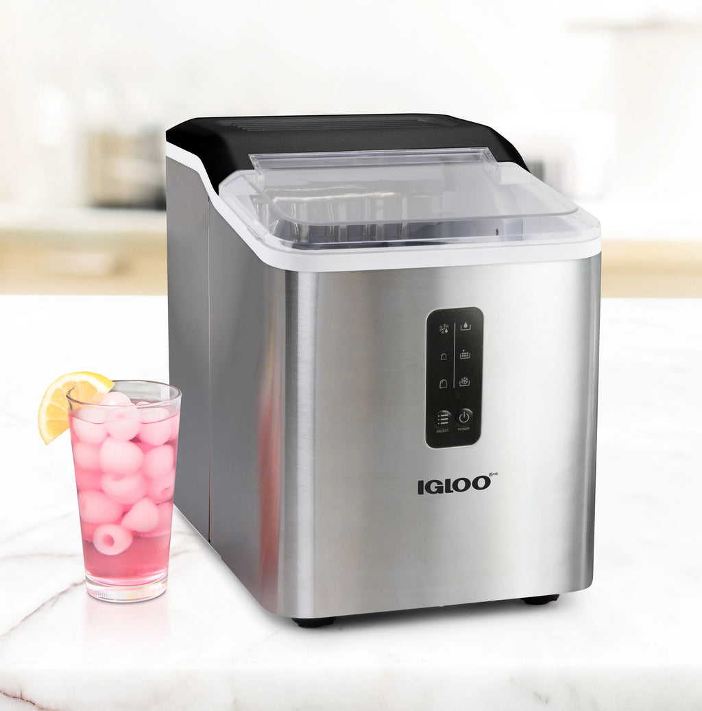 Igloo Self-Cleaning Countertop Ice Maker, 1.5 qt, 26 lbs/24 Hours, Aqua