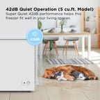 TCL Chest Freezer 5.0 Cu. Ft., White, Garage Ready - CF053W