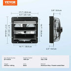 VEVOR 14 inch Exhaust Fan, 1513 CFM, 120V/60Hz, 30W - Smart Controller