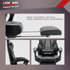 Waleaf Gaming Chair With Lumbar Massage And Footrest