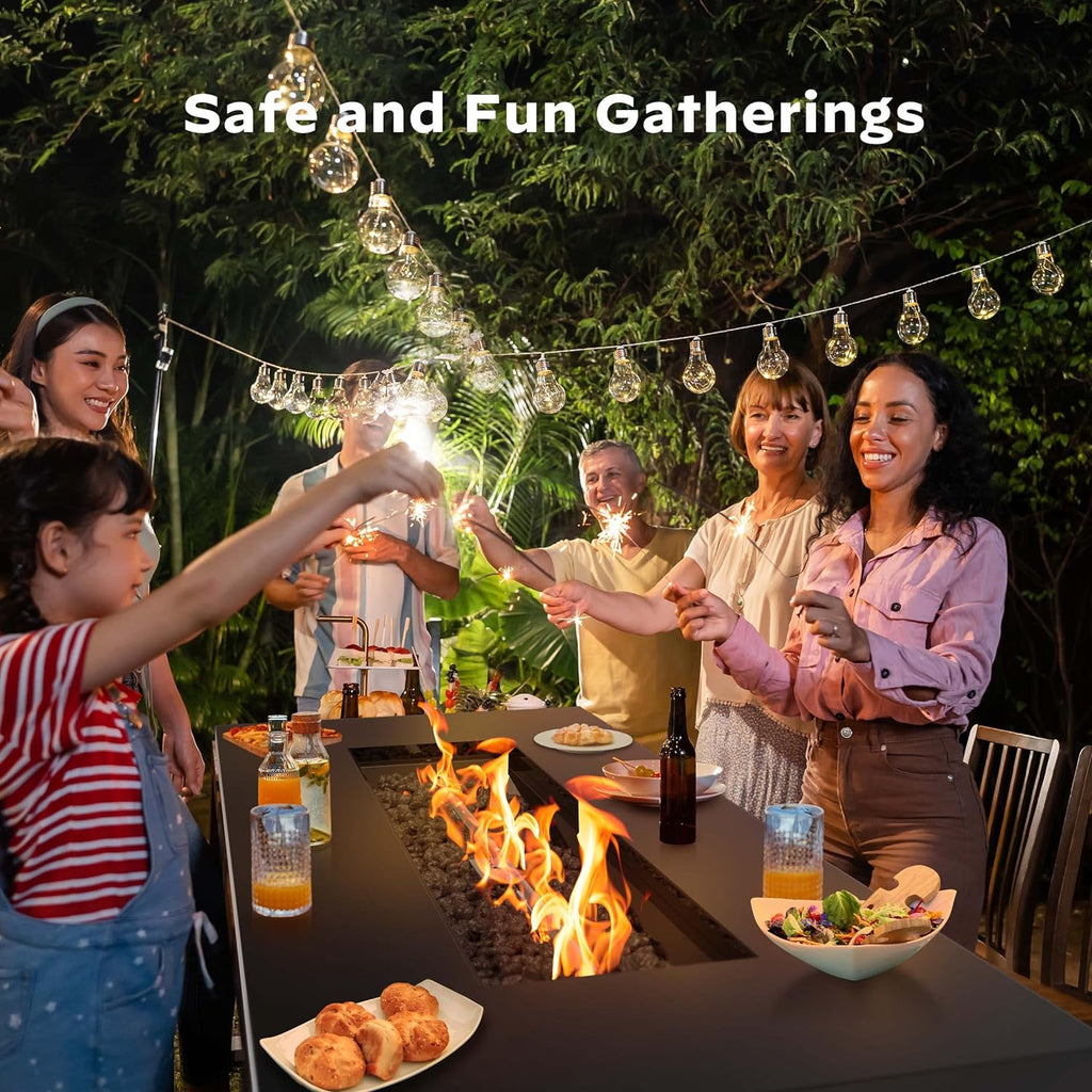 Ciays Outdoor Propane Fire Pit Table, 42-Inch, 50,000 BTU - CIFPT5B