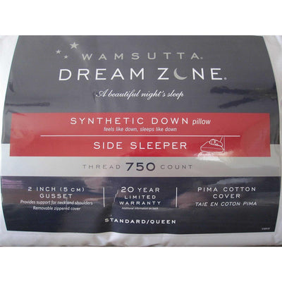 Wamsutta Dream Zone Synthetic Down Side Sleeper Pillow, Standard/Queen, White