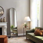 Full-Length Floor Mirror With Stand, Aluminum Alloy Frame - 71x30