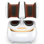 2-In-1 Electric Shiatsu Foot And Calf Massager With Heat, White - 16in x 16in x 14in / 17in x 10in x 9in