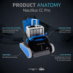 Dolphin Robotic Pool Vacuum Cleaner For Pools Up To 33 ft, Wall Climbing - Nautilus CC 99996113-US