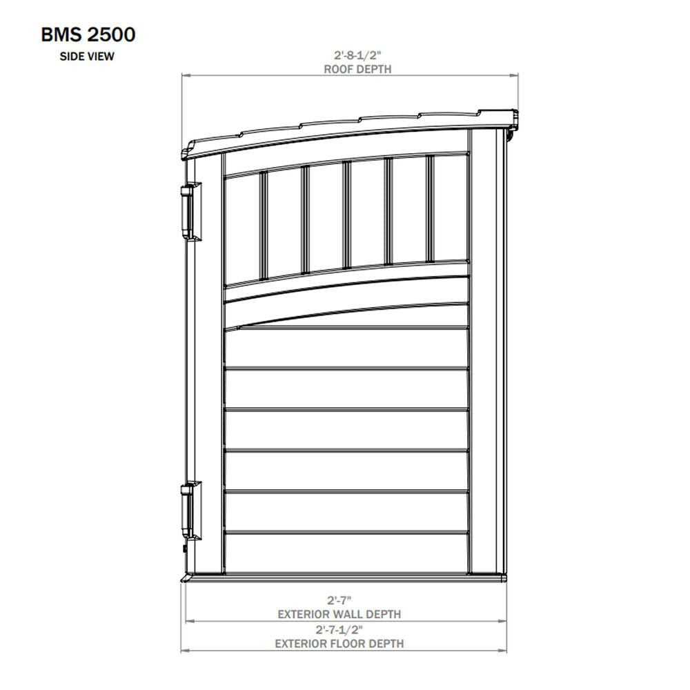 Suncast Horizontal Storage Shed - BMS2500