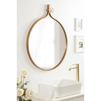 Modern Round Wall Mirror With Decorative Metal Frame