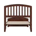 AFI Quincy Twin Solid Wood Low Profile Platform Bed With Matching Footboard, Walnut