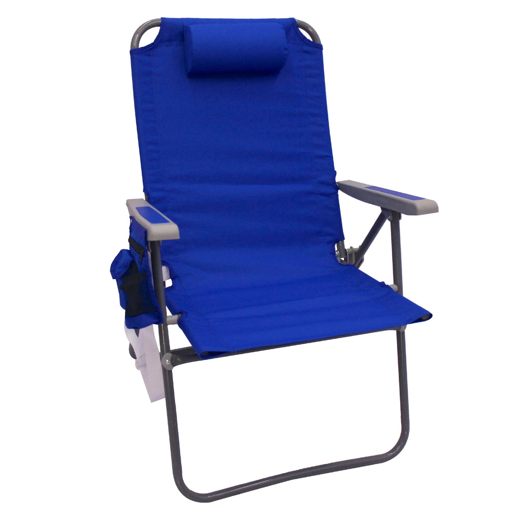 Mainstays Reclining 4-Position Oversize Beach Chair 2-Pack, Blue