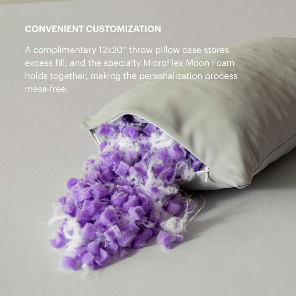 Purple Freeform Pillow - Standard Size, Adjustable Height