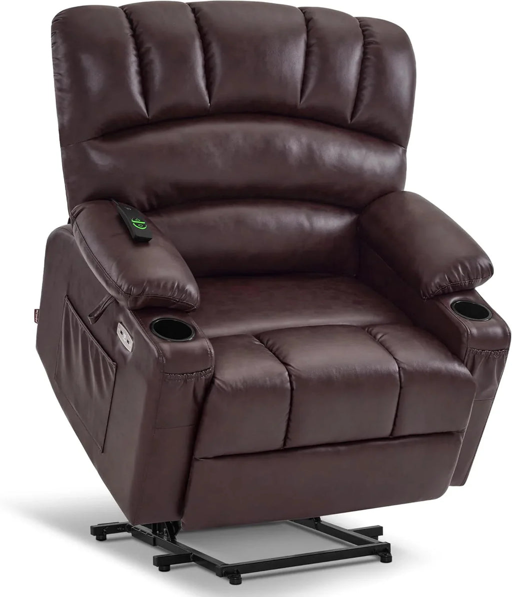 Heated Lift Recliner for Seniors with USB and Cup Holders