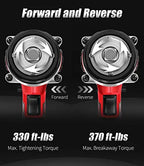 AVID POWER Cordless 1/2 Impact Wrench With 3A Li-Ion Battery