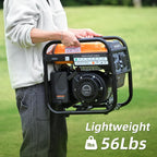 Gas Powered Open Frame Inverter Generator, 4400 Peak Watts / 3400 Running Watts - RV Ready
