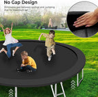 Trampoline With Enclosure Net And Adjustable Basketball Hoop - 8ft, 10ft, 12ft, 14ft, 15ft, 16ft