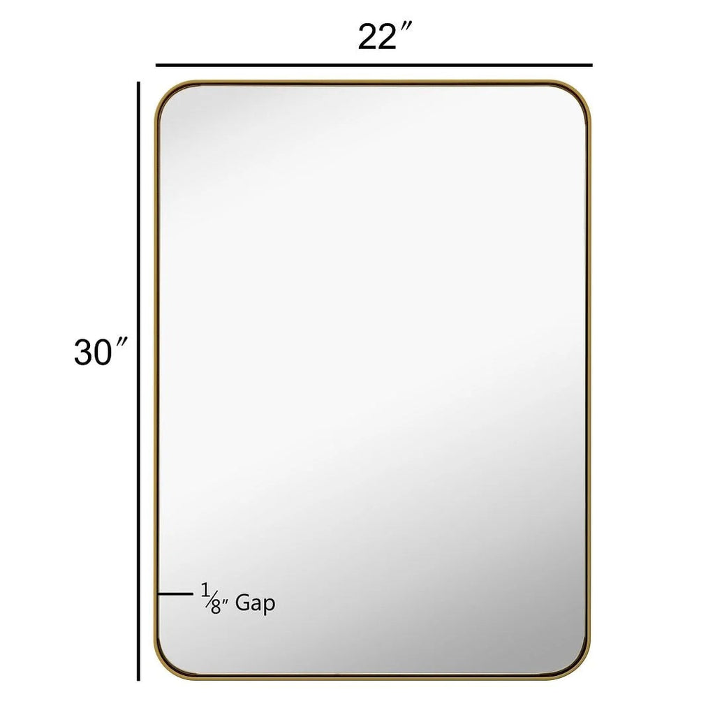 Metal Wall Mounted Decorative Mirror - Vertical Or Horizontal Hanging