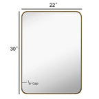 Metal Wall Mounted Decorative Mirror - Vertical Or Horizontal Hanging