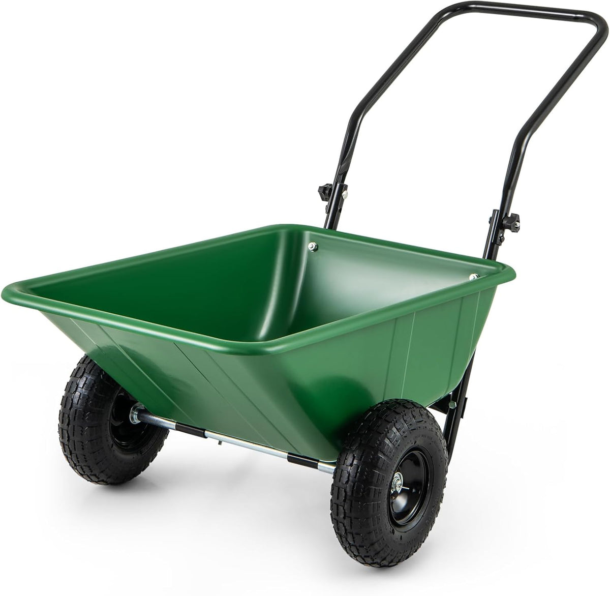 Dual-Wheel Wheelbarrow, 21 Gallons, 330 lbs Capacity, 51 in x 24.5 in x 28 in